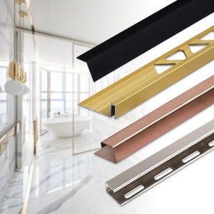 알루미늄 스텐 티타늄 몰딩 재료분리대 데코타일 타일분리대 마감재 코너비드 2.4M