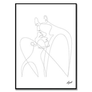 Non-existent 6 - 차한별 작가 미니멀리즘 원라인드로잉 그림 액자