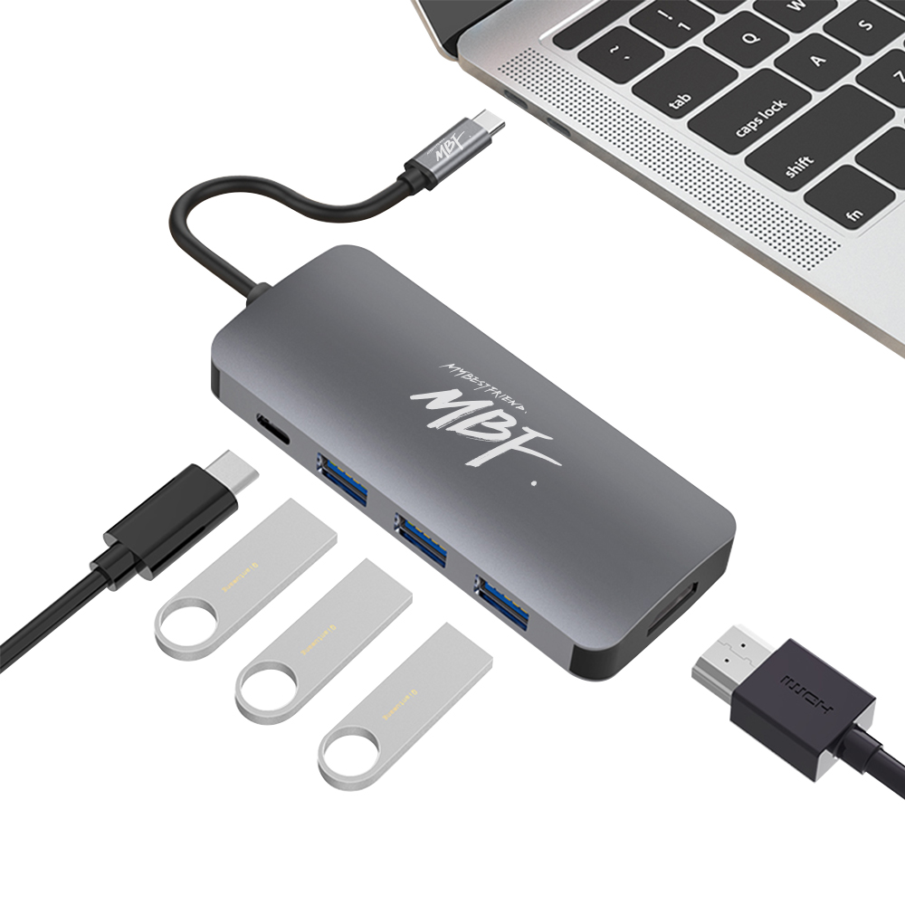 USB 3.0 C타입 멀티허브 8in1 멀티포트허브 노트북 맥북