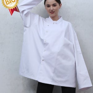 빅사이즈조리복 큰조리복 스냅단추 쿨매쉬원단