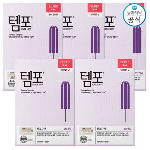 템포 뉴 템포 탐폰 체내형생리대  100p 슈퍼 레귤러 혼합