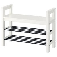 이케아 HEMNES 헴네스 신발 수납형 벤치, 화이트 402.437.99