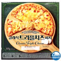 신세계푸드 푸드올마켓 푸드 클래식 트리플치즈피자 335g 냉동