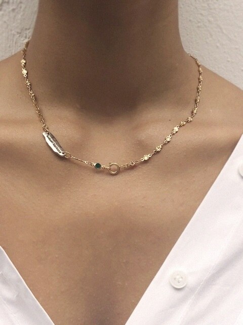 어거스트하모니 Green star necklace