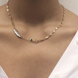 어거스트하모니 Green star necklace