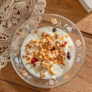 파스텔 플라워 유리접시