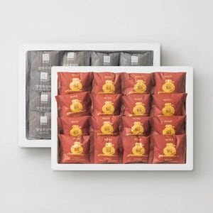 밥알찹쌀떡+밥알흑임자 세트 (부직포백 포장ㅣ밥알찹쌀떡 32개, 밥알흑임자 32개)