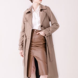 [플라스크] 양가죽 롱 트렌치 코트 -BG WCT3-BG