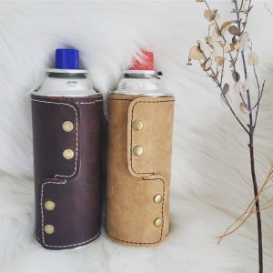 [빈체레] 부탄가스 가죽워머 감성캠핑 가죽소품, 빈체레 목공방 ( VINCERE )