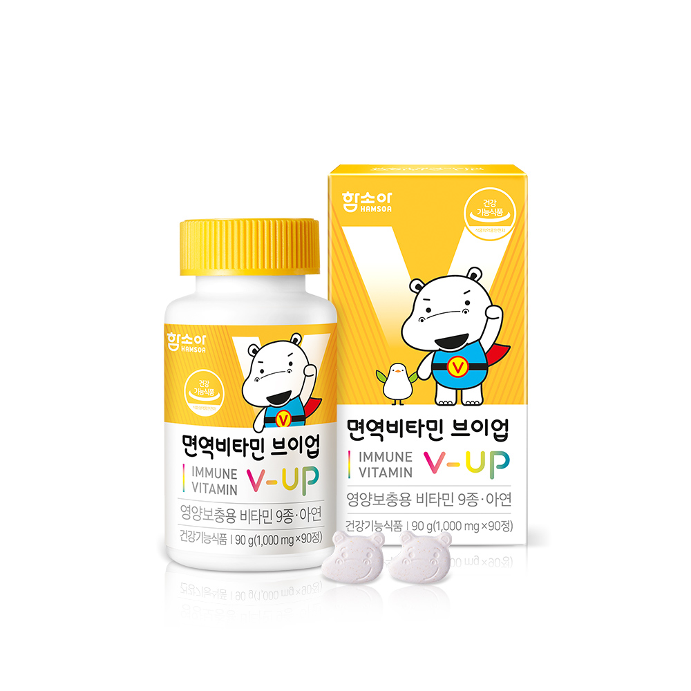 함소아 면역<b>비타민</b> 브이업 1000mg x 90캡슐