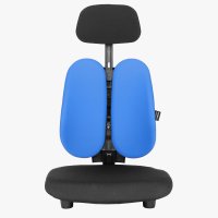 청심의자 엠플좌식 의자 EP02 헤더형 패브릭  블루
