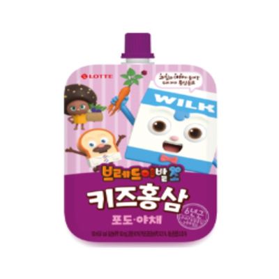 롯데 브레드이발소 키즈홍삼 배도라지 100ml 20개