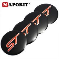 4PCS 56MM ST 자동차 용품 수리 DIY 정비 공구 휠 센터 스티커 커버 포드 ST 퓨전 에베레스트 탈출 탐색기