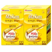 맥심 모카골드 솔루블 블랙커피 100Tx2 /설탕프림없는 블랙커피