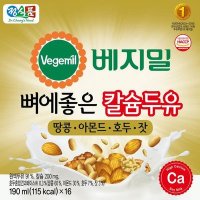 정식품 뼈에좋은 칼슘 두유 견과 190ML*16