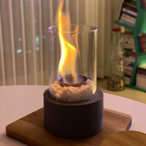 -각인 무료-🔥캠핑 불멍🔥콘크리트 에탄올난로 무드등 집들이, 에스라이트