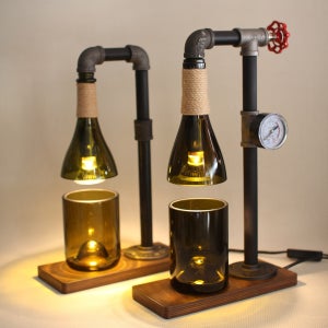 파이프 와인조명 캔들 워머 , 와인조명-업라이트