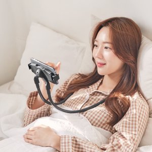 만능 목걸이거치대 침대 누워서 보는 휴대폰 스마트폰 목 거치대 목에거는 핸드폰걸이