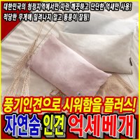 오션블루 - 자연숨 억새베개 목이편한 베개 풍기인견 기능성 일자목 건강