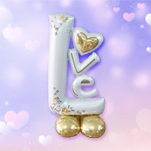 LOVE 스탠드 레터링 대형풍선 / 빅러브 웨딩 은박 풍선 프로포즈 브라이덜 이벤트풍선