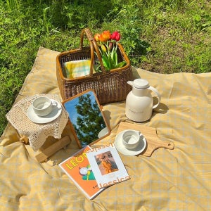 [위크닉] 감성 체크 피크닉매트 야외 방수돗자리 2종, 위크닉