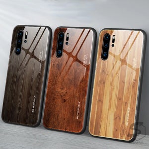 샤오미CC9프로 슬림 우드 그레인 강화유리 핸드폰 케이스