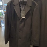 DKNY 남성 퀼트 패딩 탈부착 울 하프 코트 In dark