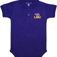 창의적인 니트웨어 LSU TIGERS  폴로 바디수트