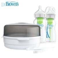 닥터브라운 스팀 젖병소독기&옵션스플러스 젖병 270ml x2개 세트 Dr.Brown`s