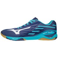 Mizuno 미즈노 웨이브드라이브Z 네이비X아쿠아 - 탁구화 실내스포츠화 배드민턴화 81GA1600