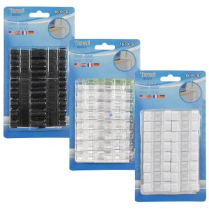 (전선 고정클립 C타입 대형 16P) 후크 멀티탭 선정리 케이블 전선 고정 클립 홀더