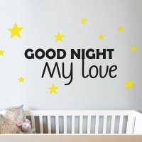 코이핀즈 Good night my love 감성 레터링 인테리어 스티커