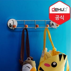 디허브 스텐 실버 멀티드레스행거 다용도옷걸이 흡착