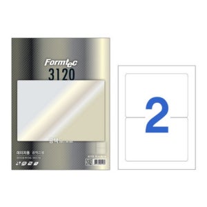 오피스디포 레이져 광택라벨 LB-3120 100매 2칸 폼텍