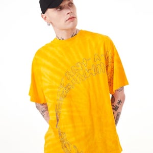 [아임낫어휴먼비잉] WARP LOGO TIE-DYE TEE - YELLOW H12535