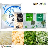 냉동 청양고추 대파 양파 깐마늘 필수야채4종  1세트  5KG