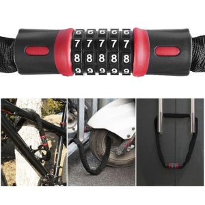 자전거 오토바이 도난방지 번호키 비밀번호 체인 자물쇠