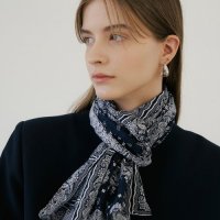 비비드솔리드 lace paisley cottton scarf 134379