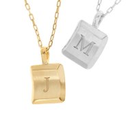 [엠주]DAYZ Square Initial Necklace