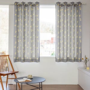 까르데코 옐로블라썸 창문 그레이 암막커튼 1장