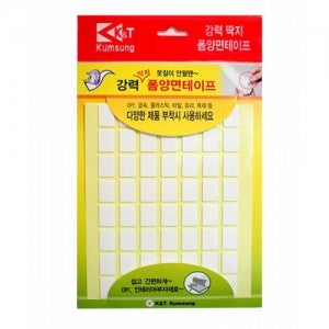 금성 사각 딱지폼 양면테이프 스티커 12mm 1팩 (2장x56개입=112개입)
