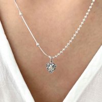 Silver925 Antique heart necklace