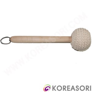 코리아소리 유치원생용 흰색 뜨개 작은둥근봉 벗꽃나무 농악징채 징채 KSH-DJS911A