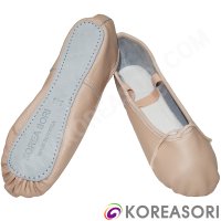 코리아소리 코없는 살색 소가죽 굽없는 무용슈즈 발레슈즈 현대무용슈즈 발레화 SOP-SIC111