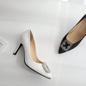 [성수수제화] 쥬얼리 새틴 공단 펌프스힐 - 2col, 에즈아이