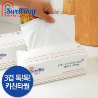 스웰데이 뽑아쓰는 키친타월 3겹 (100매 3개 X 2팩) 총 6개