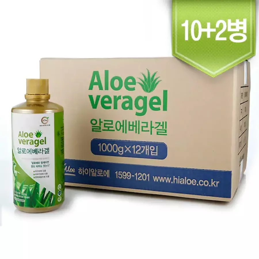 <b>하이알로에</b> 10+2병 <b>알로에겔</b> 오리지널맛 1kg 면역력증진 장건강 멕시코산 <b>알로에</b>베라겔