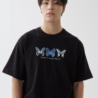 [낫띵이즈베럴댄미] BUTTERFLY X-RAY T-SHIRTS_black M17