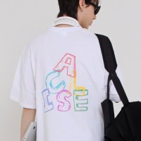 [아클리세] Polychrome Logo T-shirts White P00000KA