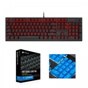 CORSAIR K60 PRO + PBT Double-shot Keycaps Pro (비올라축, 블루)